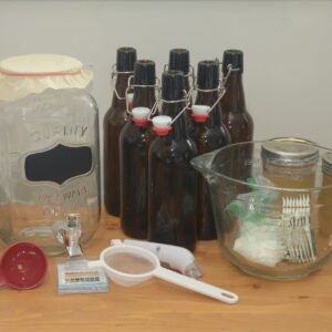 Everything included in premium kombucha brewing kit