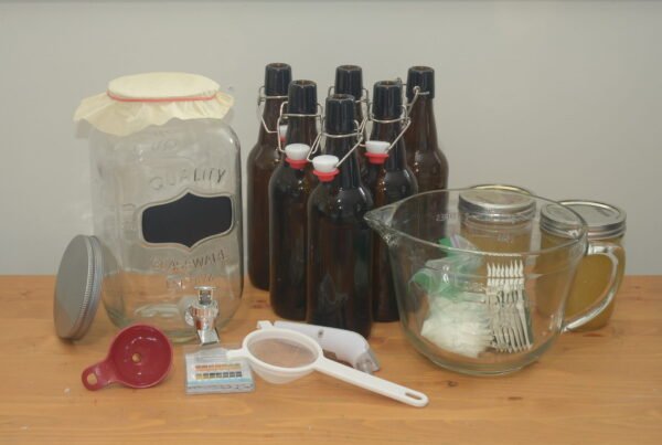 Everything included in premium kombucha brewing kit